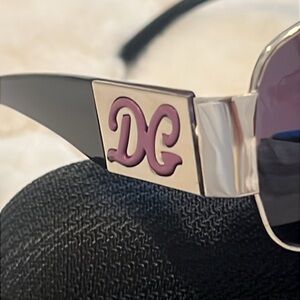 DG Women's Black and Purple Sunglasses